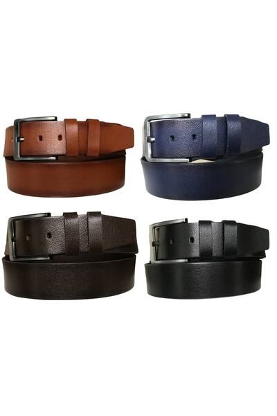 GoDeri Набір з 4-х ременів з натуральної шкіри - джинсовий та спортивний реме...