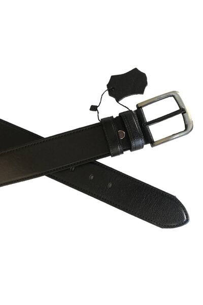 GoDeri Μαύρο τζιν από γνήσιο δέρμα και αθλητική ζώνη 4,5 cm - dk-1862