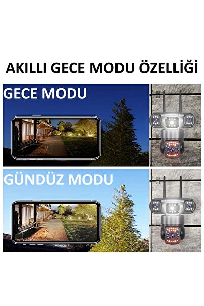 VİVATECH Pro 5904 20MP 4 Kameralı Wifi Akıllı Kamera 16X Zoom İnsan Takibi Çift Yönlü Ses Hieasy Türkçe