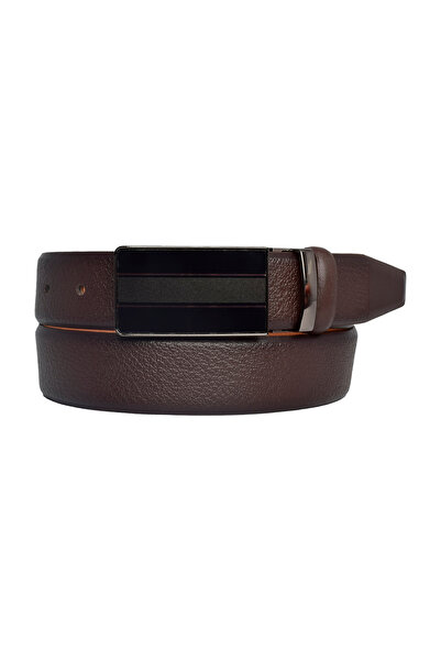 GoDeri 100% Genuine Leather, CLAMSHELL BUCKLE, Dark Brown Classic, Fabric Trouser Belt 3.5 cm_black2_kokflo