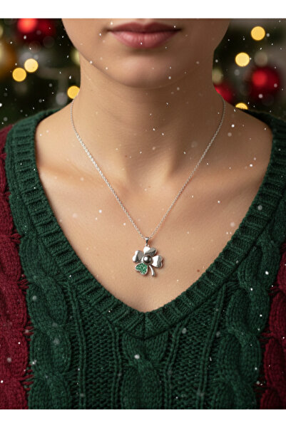 bs begisilver 925 Ayar Gümüş 100 Dilde "Seni Seviyorum" Yonca Kolye – Özel Iş...