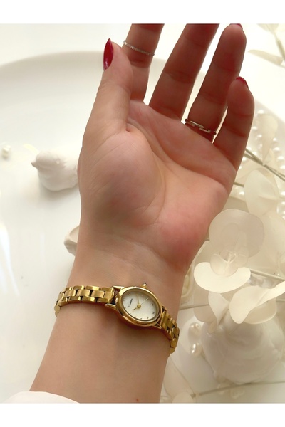 Forsining -Ceshdun-(Gold Color) Minimal Oval Case Women Wrist Watch