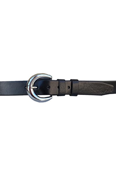 GoDeri Γυναικεία τζιν με αγκράφα από γνήσιο δέρμα, αθλητική ζώνη 4 cm=an-byn-17