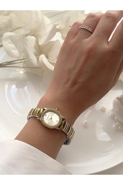 Forsining -Ceshdun-(Gold& Silver) Minimal Case Stone Women's Wrist Watch