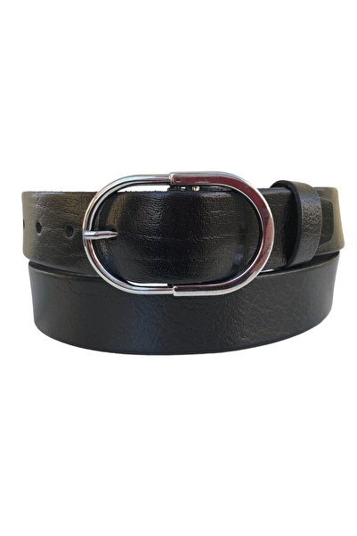 GoDeri Справжня шкіра Срібна пряжка Жіночий ремінь 4 см=an-byn-09