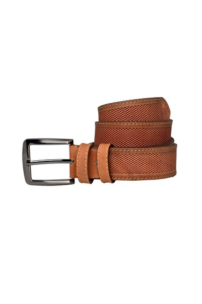 GoDeri 100% Genuine Leather Legend with 4 cm Tan Belt - Compatible with Jeans, Canvas, Linen Trousers tiguan.dot