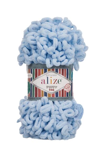 Alize Puffy Fıne Örgü Ipi 218 Bebe Mavı