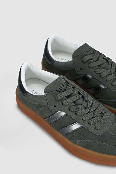 Kocamanlar Ayakkabı Lufian 112230234 Davıd Sneaker Men's Leather Shoes Green