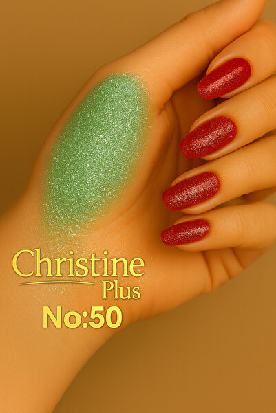 Christine Plus Toz Yapıda İnce Işıltılı Göz Farı – Yeşil No:50 (Eyeshadow)