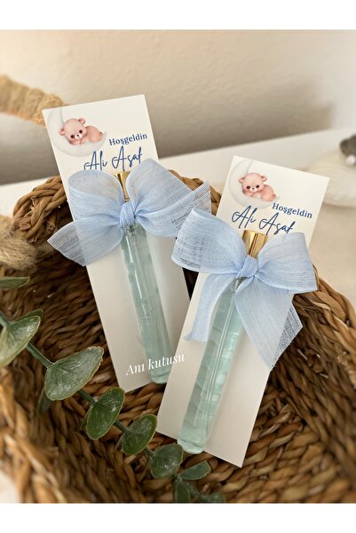 Anı Kutusu Bebek Doğum Mevlüt Yeni Doğan Sünnet Kişiye Özel Sprey Şişe Kolony...