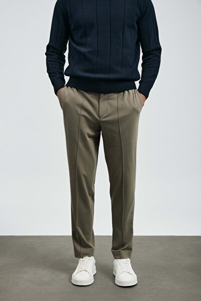 Lufian 112190329 Simon Smart Men's Chino Pants Slim Fit Men's Pants Toprak