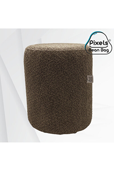 PixelsFurniture Large round ottoman in boucle fabric from Pixel Bean Bag, for living room and bedroom