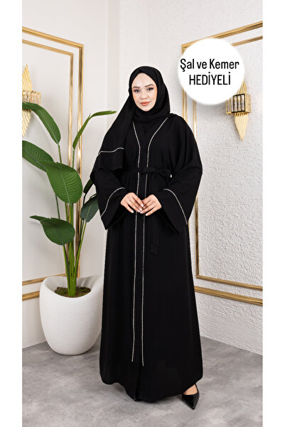 MODA Zincir Taşlı Abaya