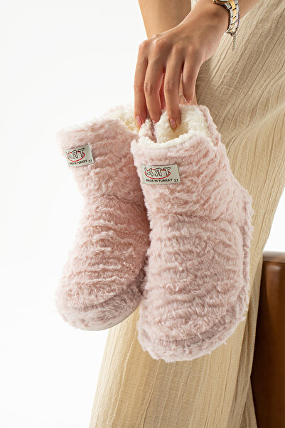 star shoes Tüylü Pofuduk Kadın Panduf