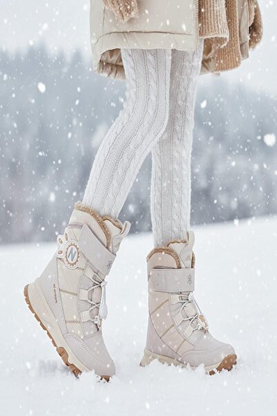 TAKI DERYASI Ανθεκτικά, Ορθοπεδικά, Γούνινα, Velcro, Μπεζ παπούτσια για κορίτσια