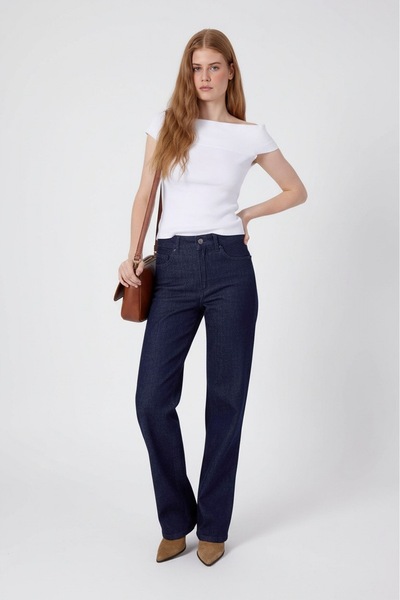 Masha Kate Orta Bel Wide Leg Jean