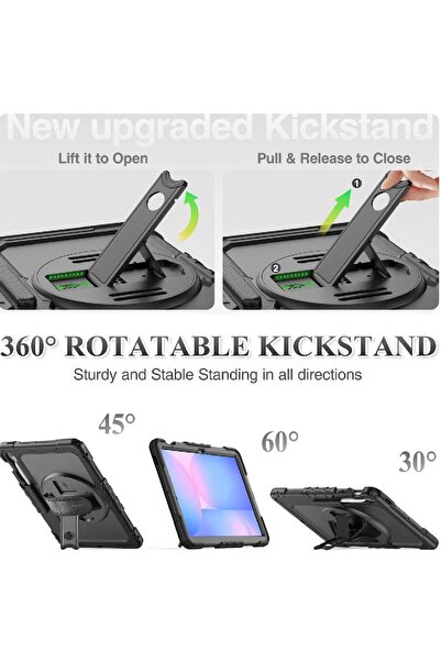 HYX Case for Samsung Galaxy Tab S10 FE Plus/S10 FE+ 13.1 inch (2025) Shockproof, Black