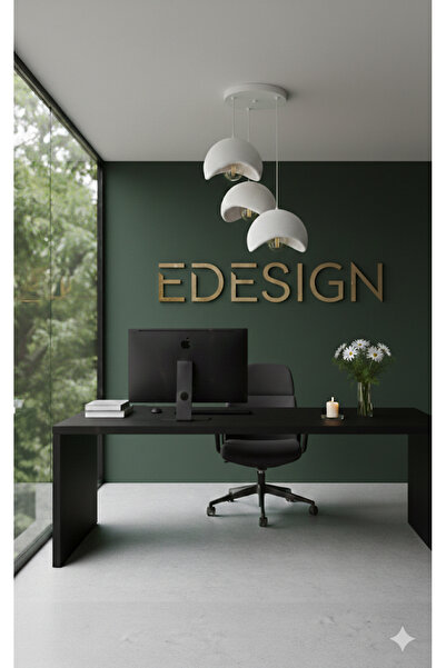 Edesign Moon Light Bohem Sarkıt Avize Beton Görünüm 3’lü Set