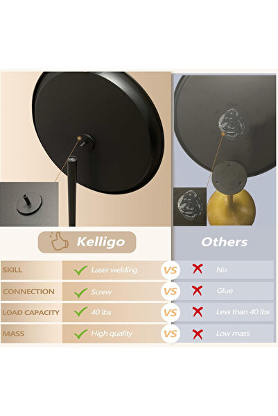 Generic Leon Home Two-piece Nordic Metal Coffee Side Tables – Retro Wrought Iron, Weather-Resistant