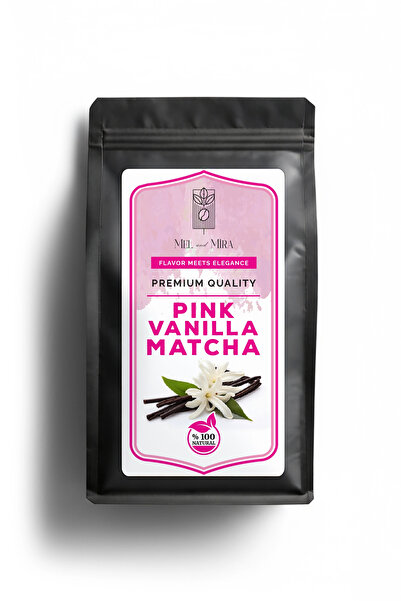 Mel and Mira Pink Vanilla Matcha 50g, Vanilya Aromalı Pembe Matcha | Doğal Pa...