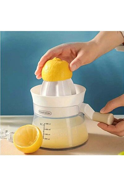 fulina Portable Handheld Citrus Juicer Manual Fruit Juice Squeezer with Pulp Separator for Restaurant Green