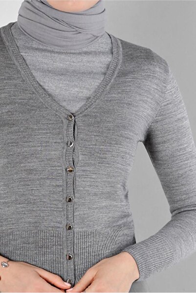 Alvina BUTTONED WAIST RUBBERED KNITWEAR CARDIGAN 43127