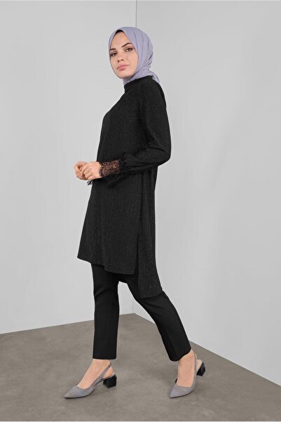 Alvina Silvery Corner Necklace Tunic 41306