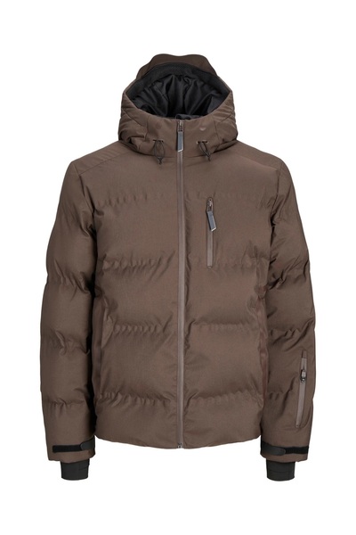Jack & Jones Jack&Jones Hooded Waterproof Brown Men's 3M Thinsulate Coat12238998