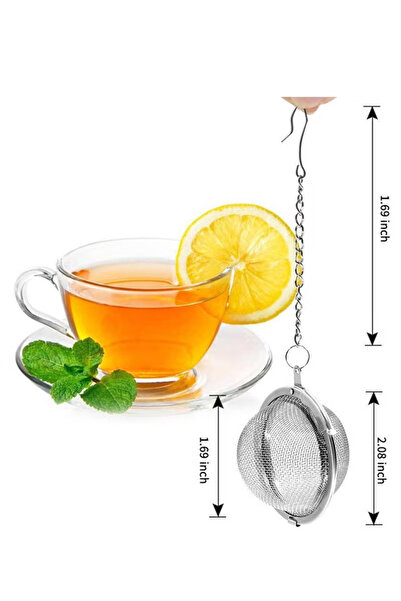 Generic 2pcs Stainless Steel Mesh Tea Ball, 2.1 Inch Tea Strainers, Tea Infuser Strainer Filters for