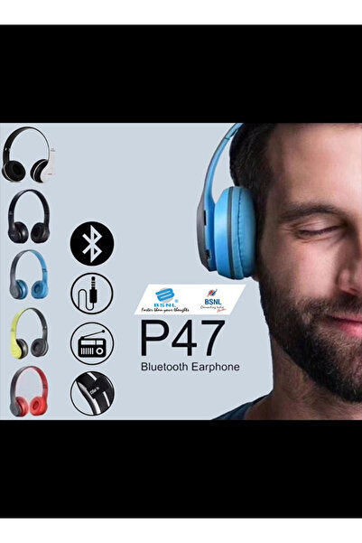 BSNL Wireless Bluetooth On-Ear Stereo Foldable Headphone Black