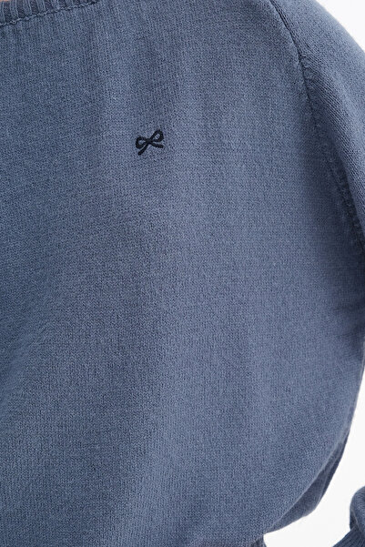 Addax Πλεκτό πουλόβερ με κέντημα με κορδέλα K3419-A7