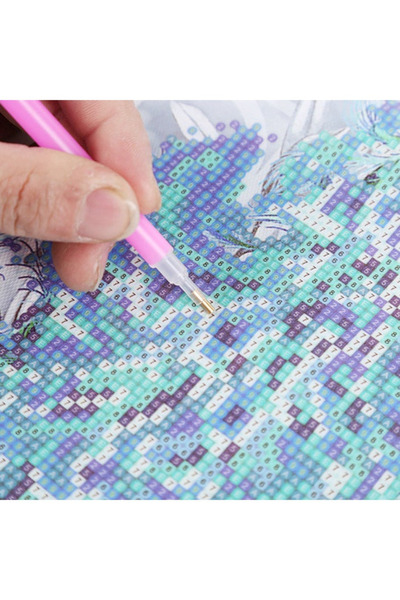 Generic 5D DIY Diamond Round Painting Multicolour 30x20x22 centimeter