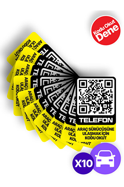 MEO Teknoloji 10lu Paket - Numarasız Numaratör - QR Kodlu Araç Numaratörü - A...