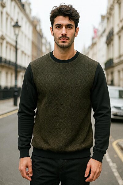 Masimar Ανδρικό φούτερ Jacquard με λαιμόκοψη