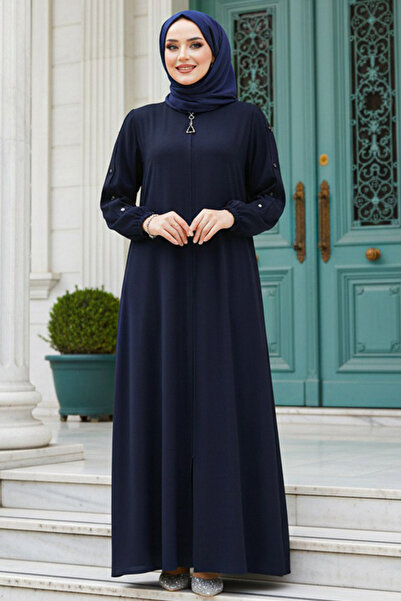 Neva Style Темно-синій Tesettur Abaya 45292KL
