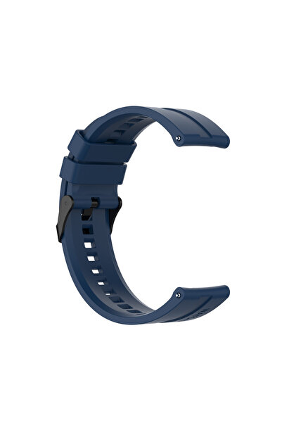 eR D L Curea din silicon compatibilă cu Huawei GT 2, 46mm, albastru închis, lățime curea 22mm.