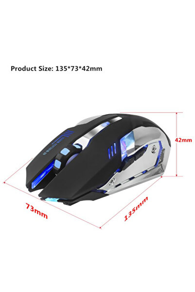 Generic M10 Wireless Gaming Mouse Black/Silver