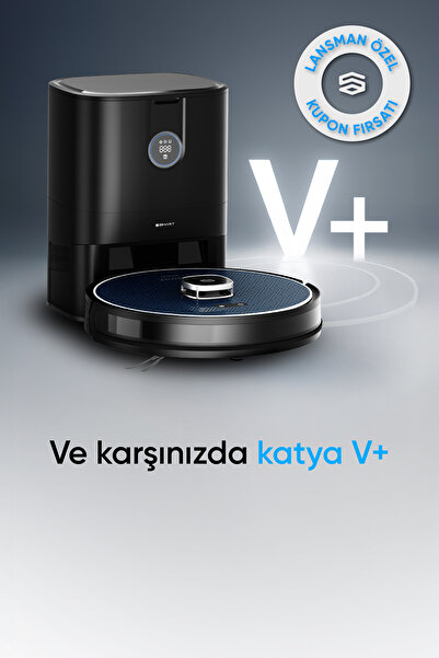 Şımart katya V+ Akıllı Robot Süpürge 10000Pa Premium Otomatik Toz Toplama Üniteli