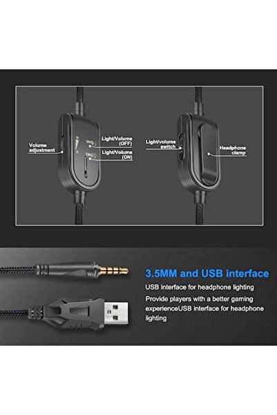 Onikuma K8 RGB Gaming Headset 7.1 Surround Sound Noise Canceling Mic, PC, PS4/PS3, Mobile and Xbox