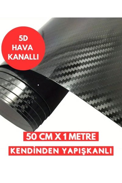 AUTOFOLYO 5d Carbon Fiber Folyo Ultra Parlak 50 Cm X 1 Metre