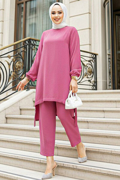 Neva Style Dusty Rose Hijab Double Suit 65876Gk