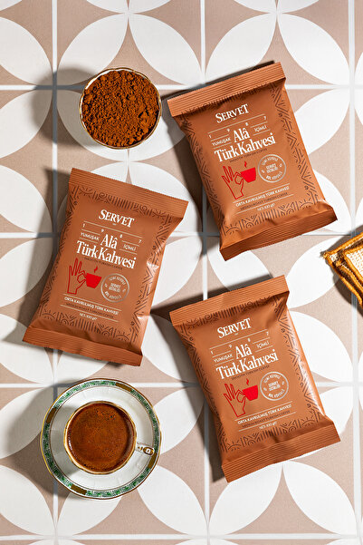 BERCEKIZ SERVET ŞEKERLEME Servet Alâ Türk Kahvesi 100 gr 3'lü Paket