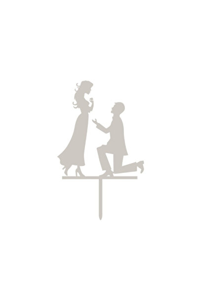 Mirific Party Decor de tort argintiu, 180 x 112 x 1,5 mm, Cerere în căsătorie