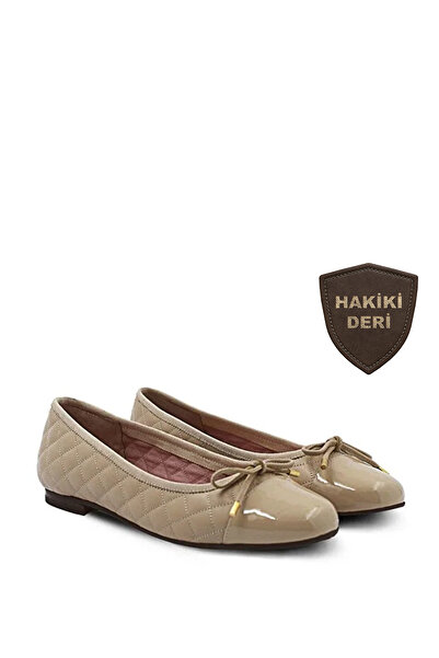 Vario Genuine Leather Quilted Women's Ballerinas 071 51