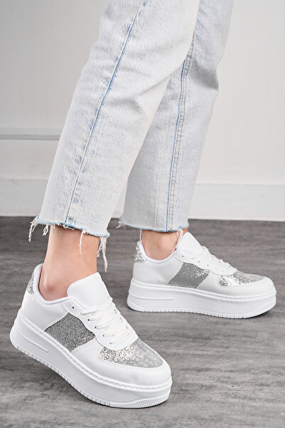 Nstil Casual Women's Sneaker - Lace-Up Comfortable High Sole Sneakers 451