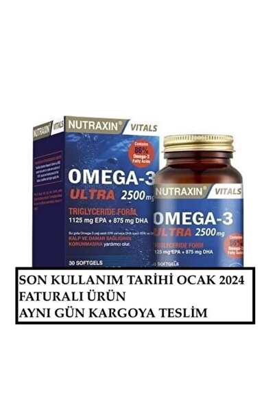 Nutraxin Omega-3 Ultra 2500 Mg 30 Yumuşak Kapsül