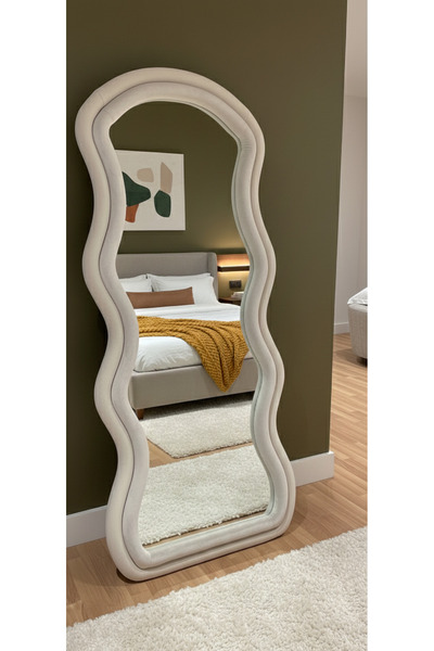 LİLACAM DESİGN GERÇEK KUMAŞLI BOY AYNASI