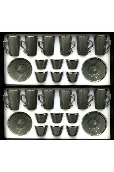 AL OSTORAH A set of 36 ceramic tea glasses and coffee cups with an elegant si...
