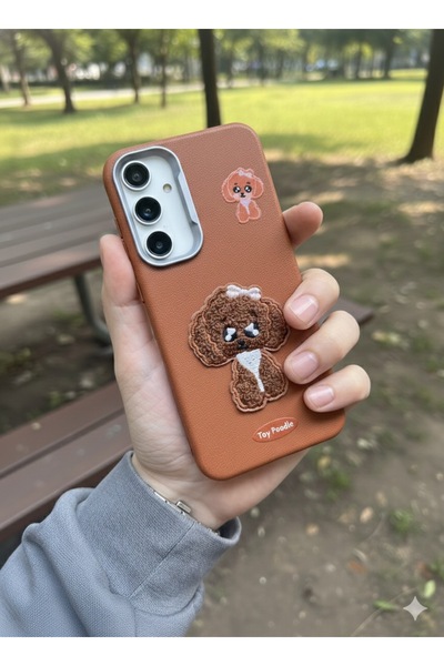 MustCase حافظة هاتف سامسونج جالاكسي A16 مطرزة بشكل لطيف مظهر جلدي حافظة هاتف مرنة وواقية