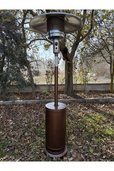 Trungo Palmiye Soba Dış Mekan Açık Alan Şemsiye/Mantar Bahçe & Balkon Isıtıcı Kahverengi TRNG-K